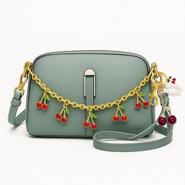 JWIGP Cherry Bag Chain Charms, Cherry Pendant Keychain Charms Set For Purse Handbags Cosmetic Car Key Accessories Gifts (cherry set)