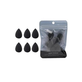 6Pcs Black Mini Makeup Sponge, Small Beauty Sponge Blender Set for Foundation, Powder, Concealer Highlight,and Eye Shadow Makeup Brushes and Tools