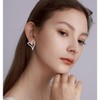 DEKALN Silver Hoop Earrings for Women, Organically Shaped Heart Hoop