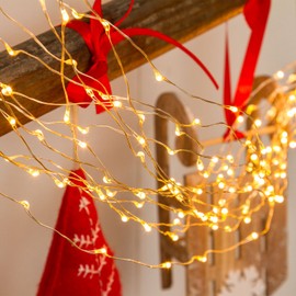 LuminalPark Light Bundle 1.2 m, 300 MicroLEDs, Warm White, Metal Wire, Continuous Light