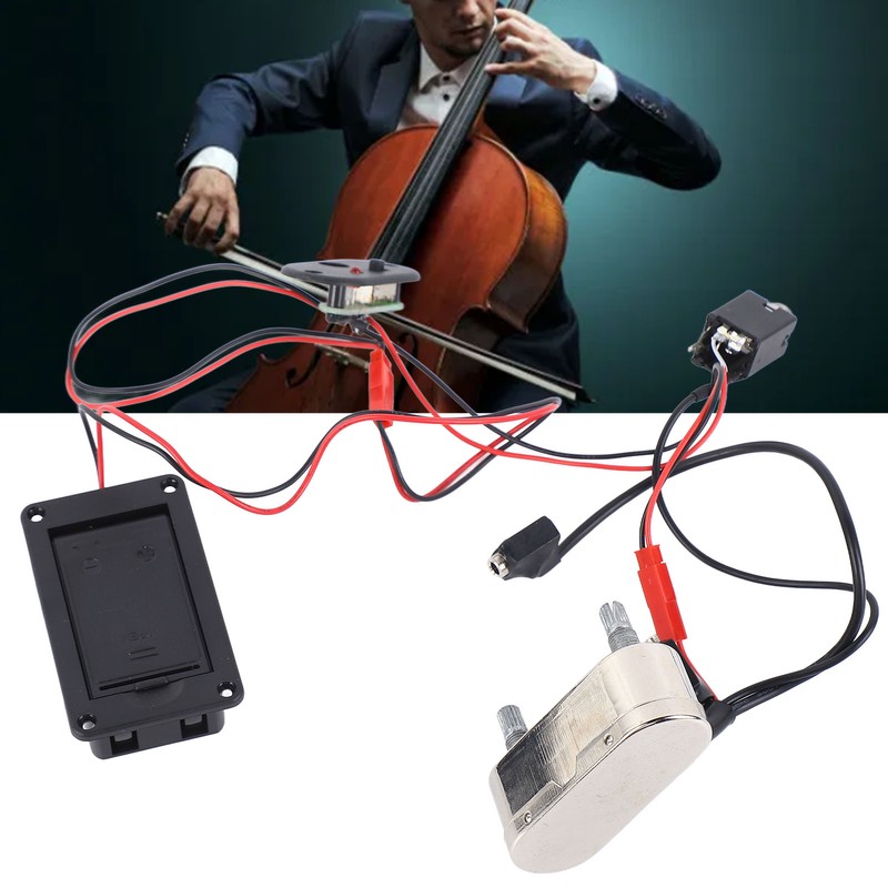 Cello Pickup Metal Plastic High Sensitivity Low Noise Professional Cello