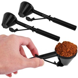 2 Pack Coffee Measuring Scoop Funnel for Reusable K Cup Refillable Coffee Pods, Scoop with Funnel for Ground Coffee, Protein Powder, Tea