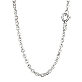 NKlaus Women's Anchor Chain Necklace 925 Silver (38 cm - 80 cm) Flat Rolled Width 2.3 mm, Sterling Silver