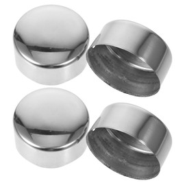 Housoutil Metal Stair End Caps Decorative Handrail End Caps Round Post Cover 50 mm Handrail End Set of 4
