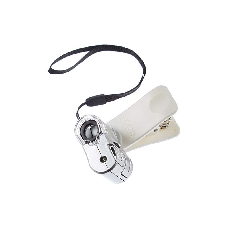 System-S 60x Microscope Light Clip-On Camera Adapter Extension for Smartphone