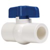 Homewerks VBVP40E3B Ball Valve PVC Schedule 40, x Solvent, 1/2-Inch,