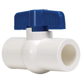 Homewerks VBVP40E3B Ball Valve PVC Schedule 40, x Solvent, 1/2-Inch, 0.5-Inch, Blue