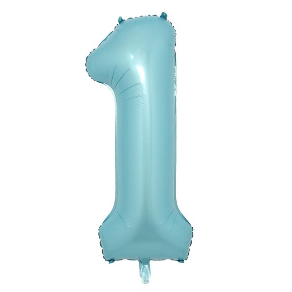16 Inch Candy Light Blue Foil Number Balloons Digital Globos