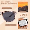 OuShiun 2 Pack Bifocal Reading Sunglasses for Women, Classic Retro