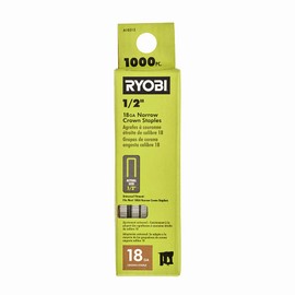 RYOBI 1,000 PC. 18GA 1/4" x 1/2" Narrow Crown Staples