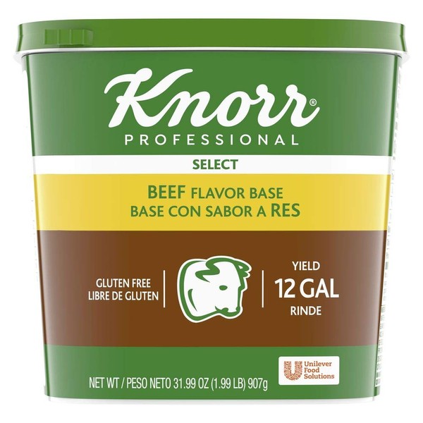 Knorr Professional Select Beef Stock Base Gluten Free, No Artificial Flavors, 0g Trans Fat, 1.99 lbs, Pack of 6