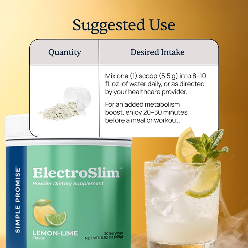 Simple Promise ElectroSlim - Sugar-Free Keto Electrolytes Powder - No