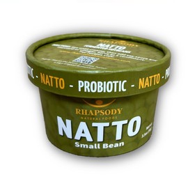 Rhapsody Natural Foods, Small BeanNatto, Made in Vermont, Fermented Probiotic Superfood, 3.5 oz (100g) - Case of 12 (42oz)