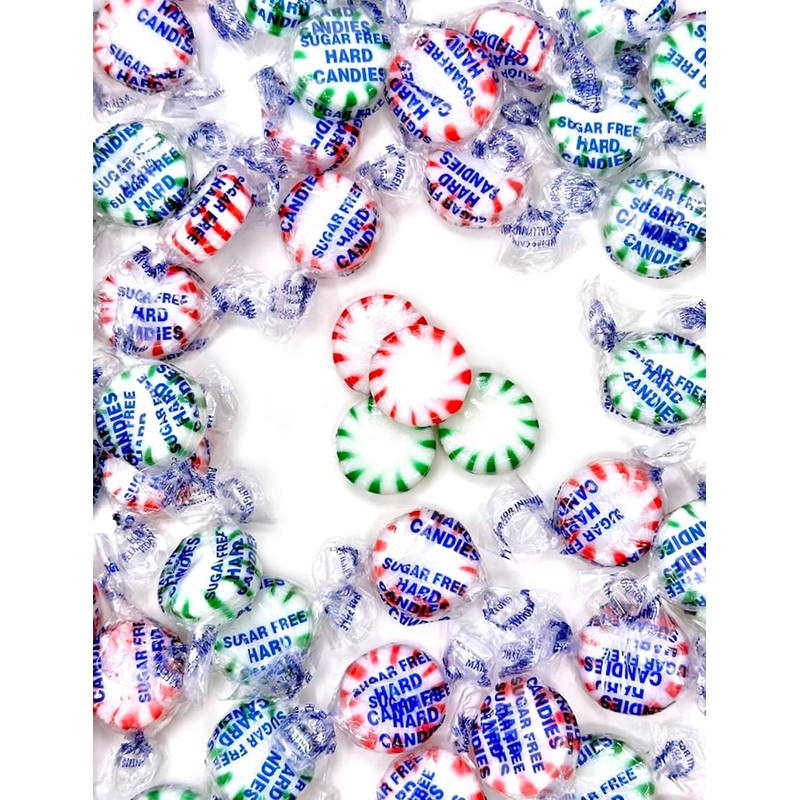 SweetGourmet Sugar-Free Christmas Wrapped Hard Candy | Peppermint - Spearmint