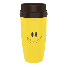 A person who loves lifeMahjong cup without lidstraw cupportable anti-spill creative water cup (yellow)