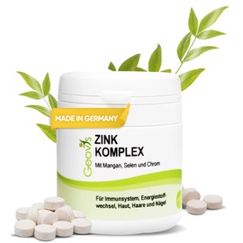 Geovis Zinc Complex – High Dose – 90 Tablets with 10 mg Zinc + Manganese, Selenium and Chromium – Minerals and Trace Elements – Metabolism and Immune System – Vegan – Dietary Supplement