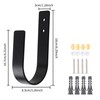 Groleca 4 Pack Modern Curtain Holdbacks Solid Aluminum U Shaped
