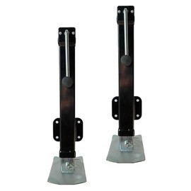 Trailer Valet Square Heavy-Duty Jacks - 7,000 lbs Capacity, Side-Wind Handle, 14" Travel + 15" Drop Leg Extension, Bolt-On or Weld-On, Fits Square Frames, 23.5-51" Total Adjust (2 Pack)