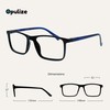 OPULIZE OPULIZE Ink Lessebrille 2er Pack Groß Rechteckig Rahmen Federscharniere