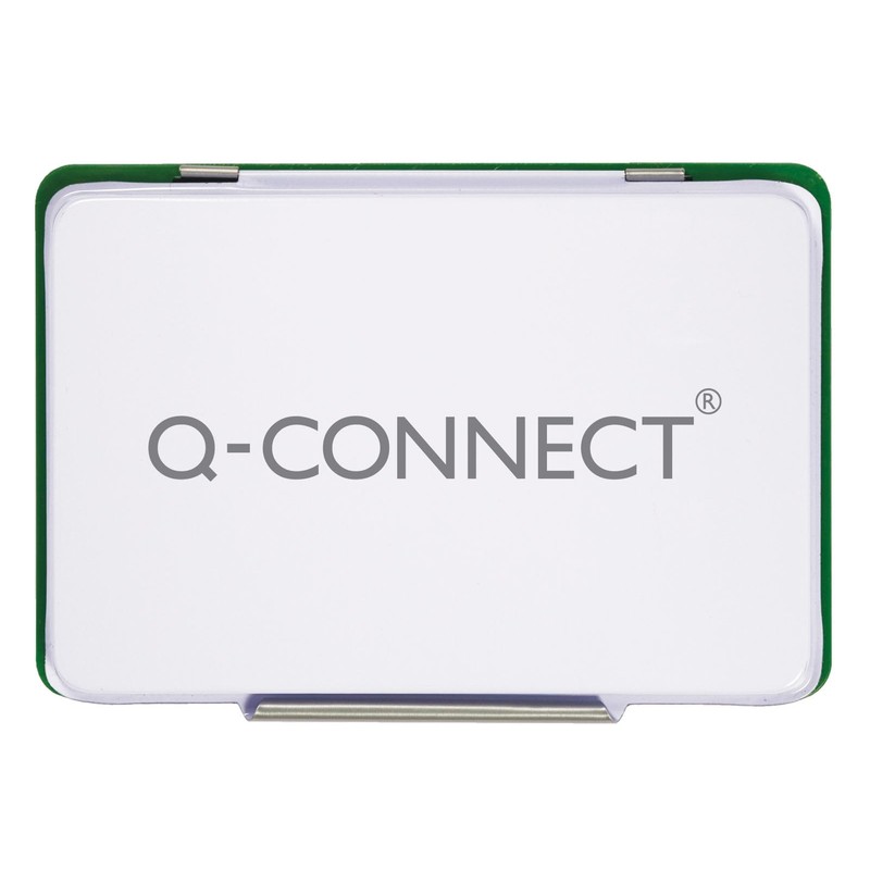 Q Connect Large Stamp Pad Metal Case - Green