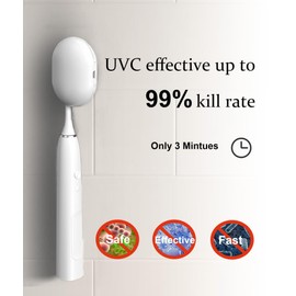 LVNJEISHX Toothbrush Case, Portable Toothbrush Case with Stand, Rechargeable Travel and Home Toothbrush Case, Compatible with All Electric and Manual Toothbrush Cleaning Cases (WHITE)