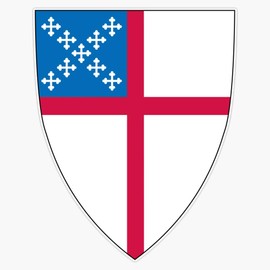 Generic episcopal flag Sticker Vinyl Bumper Sticker Decal Waterproof 5 Inches MPW-RDFT-STICKER-7817