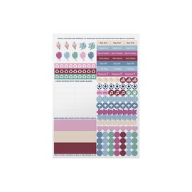 Busy B 2026 Wall Calendar - Family Calendar, Powder Blue Design with 5 Columns & Storage Pockets - Monthly 2026 Calendar for Busy Families with Colour-Coded Stickers - 23.5 x 25.5cm