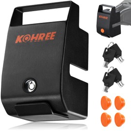 Kohree Trailer Hitch Lock for 2 5/16", 2" Couplers, Heavy Duty Anti Theft Trailer Coupler Lock with Handle for RV, Camper, Boat, Solid Steel Tow Lock for Trailer Tongue
