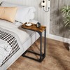 QEEIG Narrow C Shaped Side Table Set of 2 Living