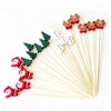 Smart Rice 4.7 Inch Bamboo Christmas Toothpicks for Appetizers -