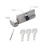 Solid Brass Lock Cylinder with 3 Brass Keys 70mm Pella
