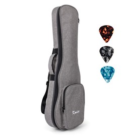 Kmise 32 inch Baritone Gig Bag Soft Carring Case for Guitarlele UBass Guitar Double Strap with 3 Picks
