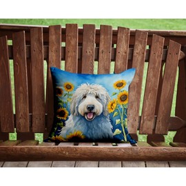 Caroline's Treasures in Sunflowers Throw Pillow, 14Hx14W, Komondor 6107
