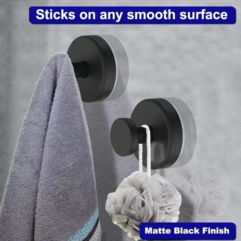 Boxonly No-Drill Suction Hooks,2024 Upgraded Stainless Steel Waterproof Hooks for