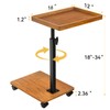 XNSDXV C Table End Table Adjustable Height, 360°Swivel TV Tray