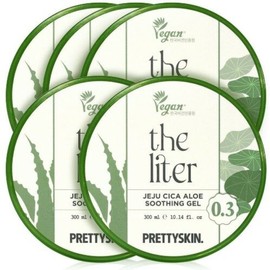 Pretty Skin 프리티스킨 더 리터 제주 시카 비건 알로에 수딩젤 300ml 5개 Pretty Skin The Litter Jeju Cica Vegan Aloe Soothing Gel 300ml 5 pieces