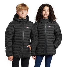Berghaus Kids' Kirkhale Baffle Jacket with Lightweight Insulation and Water Resistant Fabric, Kids' Winter Jacket, Hiking & Outdoor Recreation Clothing, Black, 11-12 Years