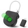 Fingerprint Padlock Lock with Key Backup, Biometric Metal Keyless Thumbprint