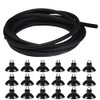JIH Aquarium 3/16 inch Standard Airline Tubing, Black, 25 Feet