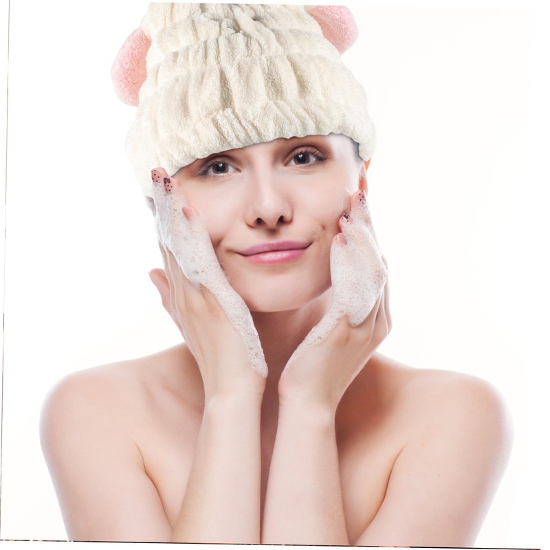 IWOWHERO Animal Embroidered Hair Drying Cap for Women Super Absorbent