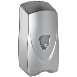 Impact Products 9328 Foam-eeze ABS Bulk Foam Sensor Soap Dispenser with Refillable Bottle, 4-1/2" Length x 5-1/2" Width x 11" Height, Metallic/Black, Silver