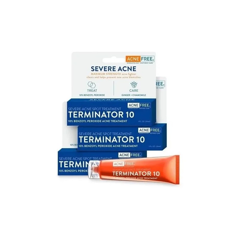 Acnefree Terminator 10 Acne Severo Con Peróxido De Benzoylo Tipo