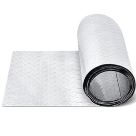 Yaocom Diamond Plate Sheet Metal Heavy Duty Tread Aluminum Sheet Diamond Tread Plate for Wall Covering, Cargo Trailer, RV and More(120 × 10 Inch,Silver)