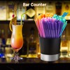 Choxila Straw Holder Dispenser Stainless Steel, Coffee Stirrers Holder Large