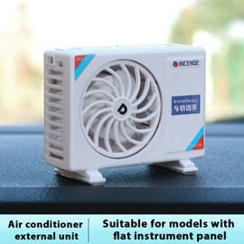 Generic Ambientador Solar para coche, Mini aire acondicionado, máquina de aromaterapia decorativa, fragancia duradera, Perfume decorativo, White