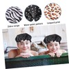 Baluue 3pcs Double Layer Shower Cap Household Shower Hat Household