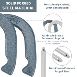 SpeedArmis Horseshoes Outside Game Set - Universal Size Lawn Horseshoe Outdoor Games for Parties Beach Backyard, Includes 4 Horse Shoes, 2 Steel Stakes and Long-Lasting Carrying Bag