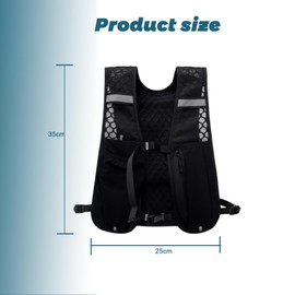 Anseom Running Vest for Men and Women, Multifunctional Ultralight Running Backpack with Whistle, Waterproof, Reflective, Breathable (Grey, One Size)