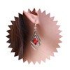 Yienate Boho Crystal Geometric Square Drop Earrings Unique French Red