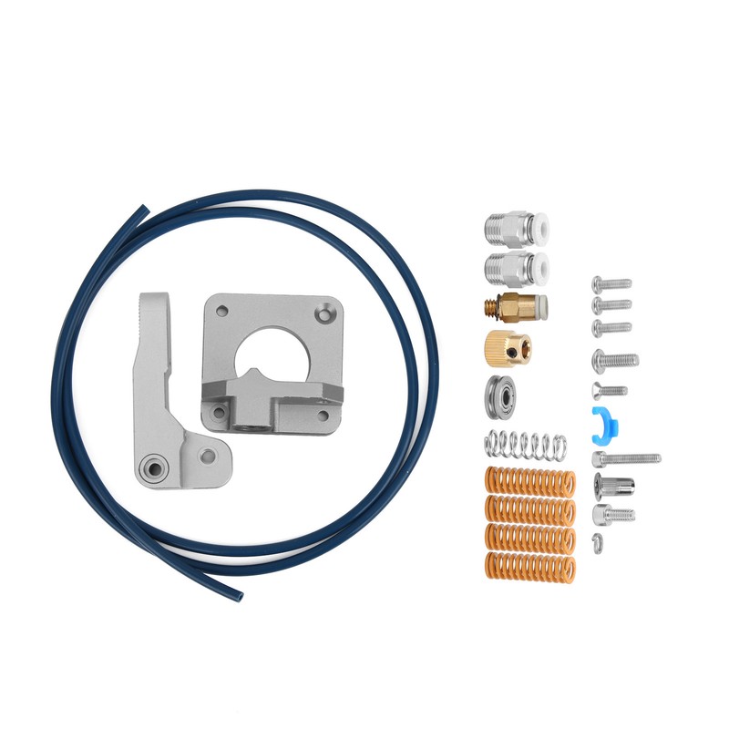 Extruder Kit Gray Aluminum 3D Printer Accessories PTFE Tube Spring